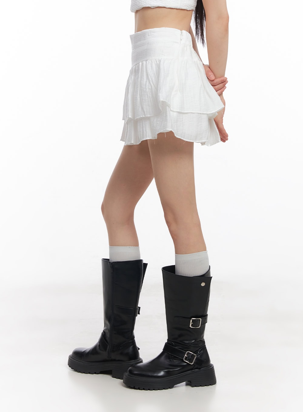 Ruffle Tiered Mini Skirt CY514