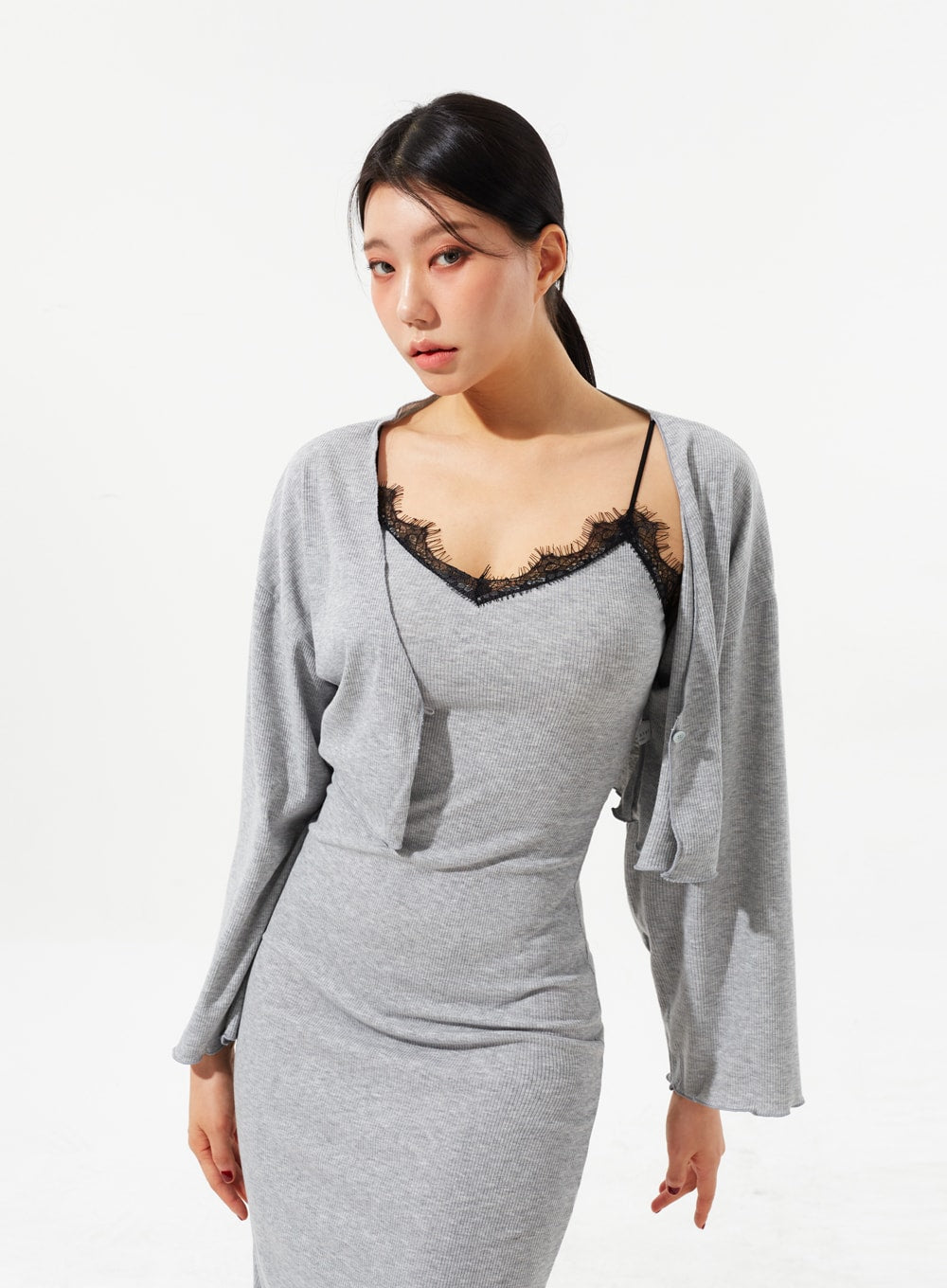 Maxi Dress And Cardigan Set IM322