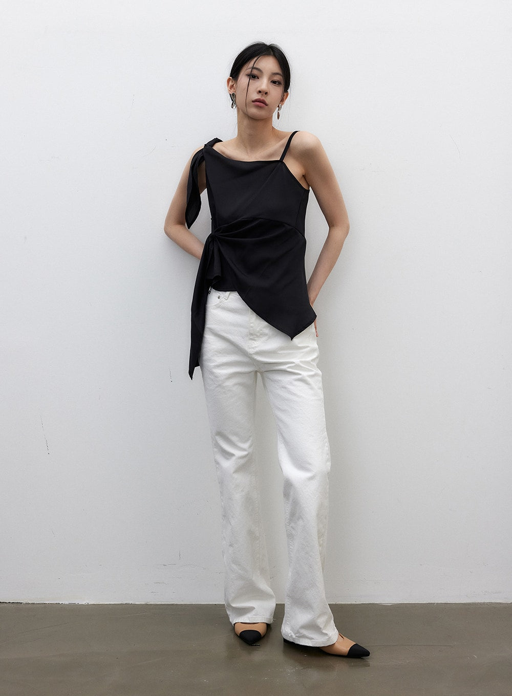 Unbalanced Wrapped Blouse IY326