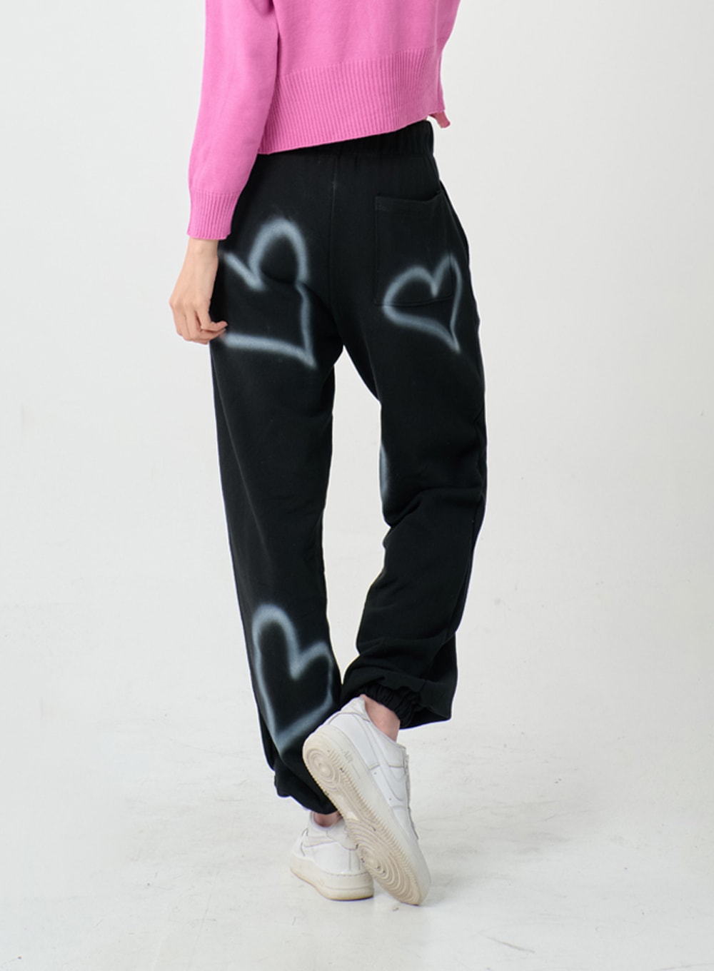 Spray Heart Jogger Bending Pants IS06