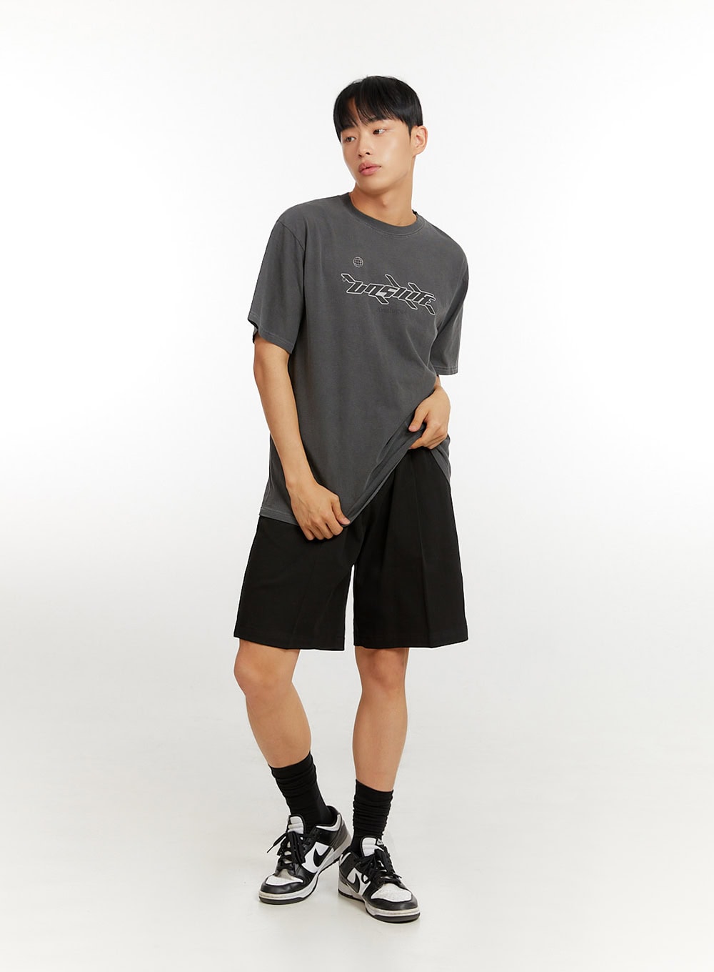 Men's Cotton Graphic Round Neck T-Shirt IU427