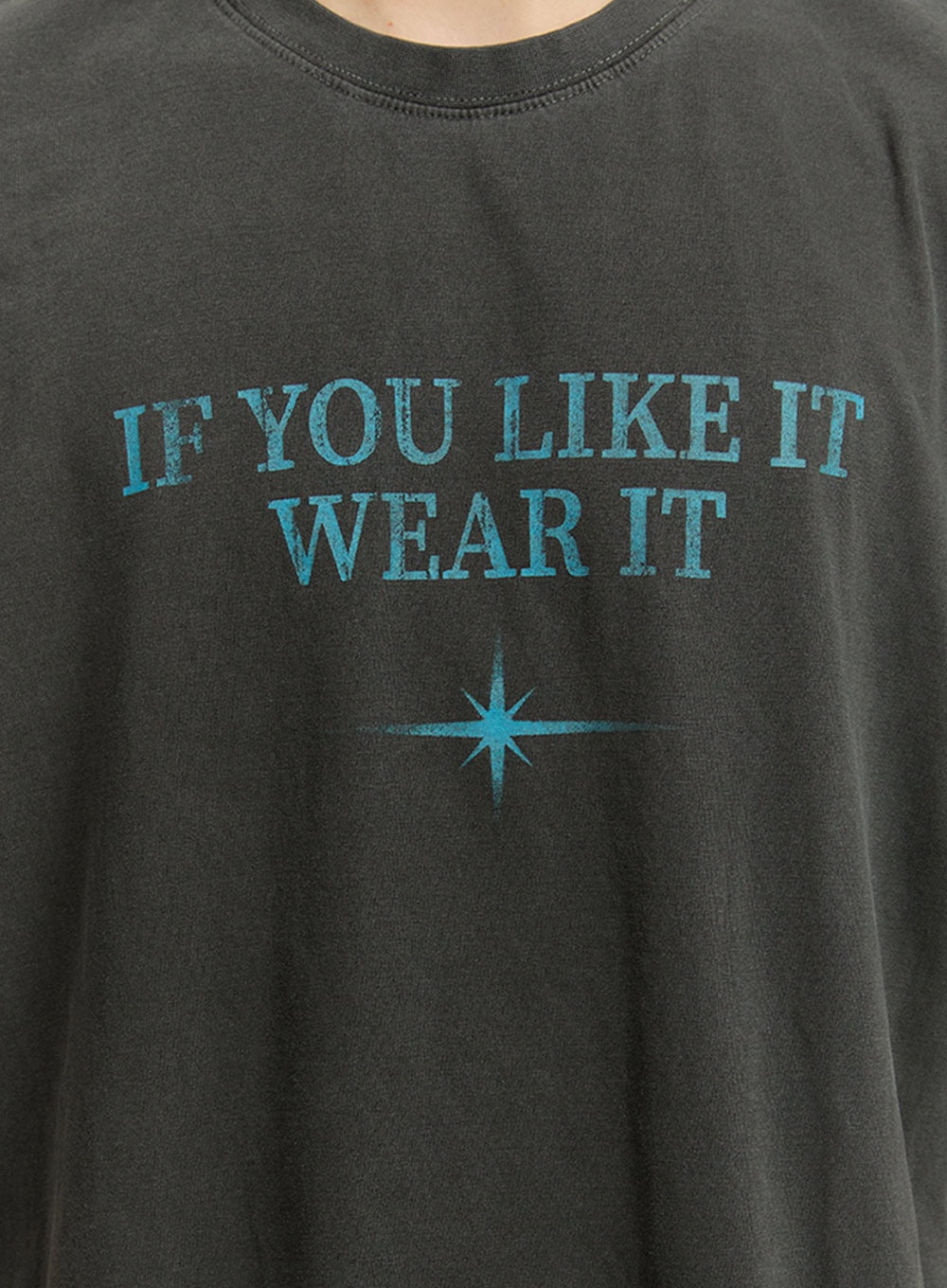 Men's Washed Lettering T-Shirt IL418