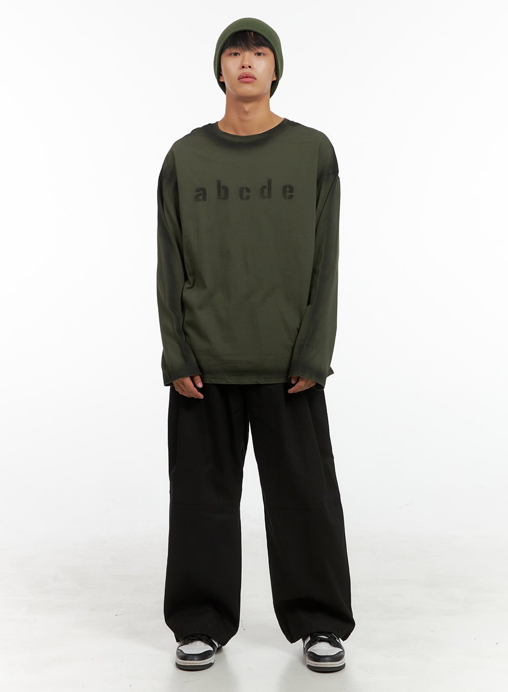 Men's Pintuck Banded Wide Fit Cotton Pants IS420