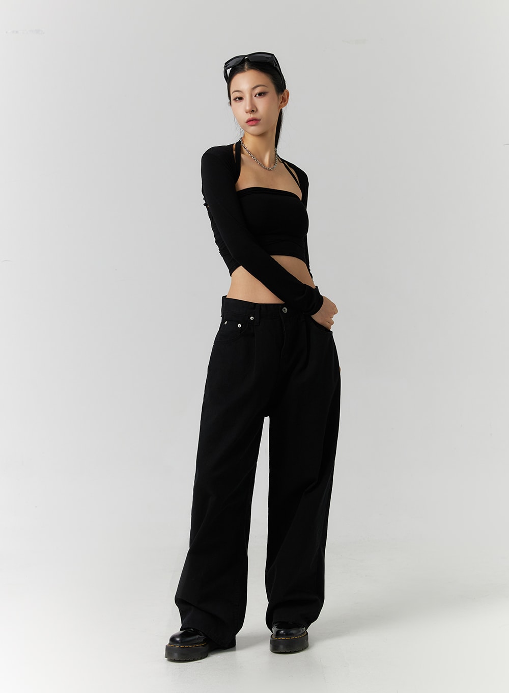 Low-Rise Loose Fit Streetwear Denim (Unisex) ID305