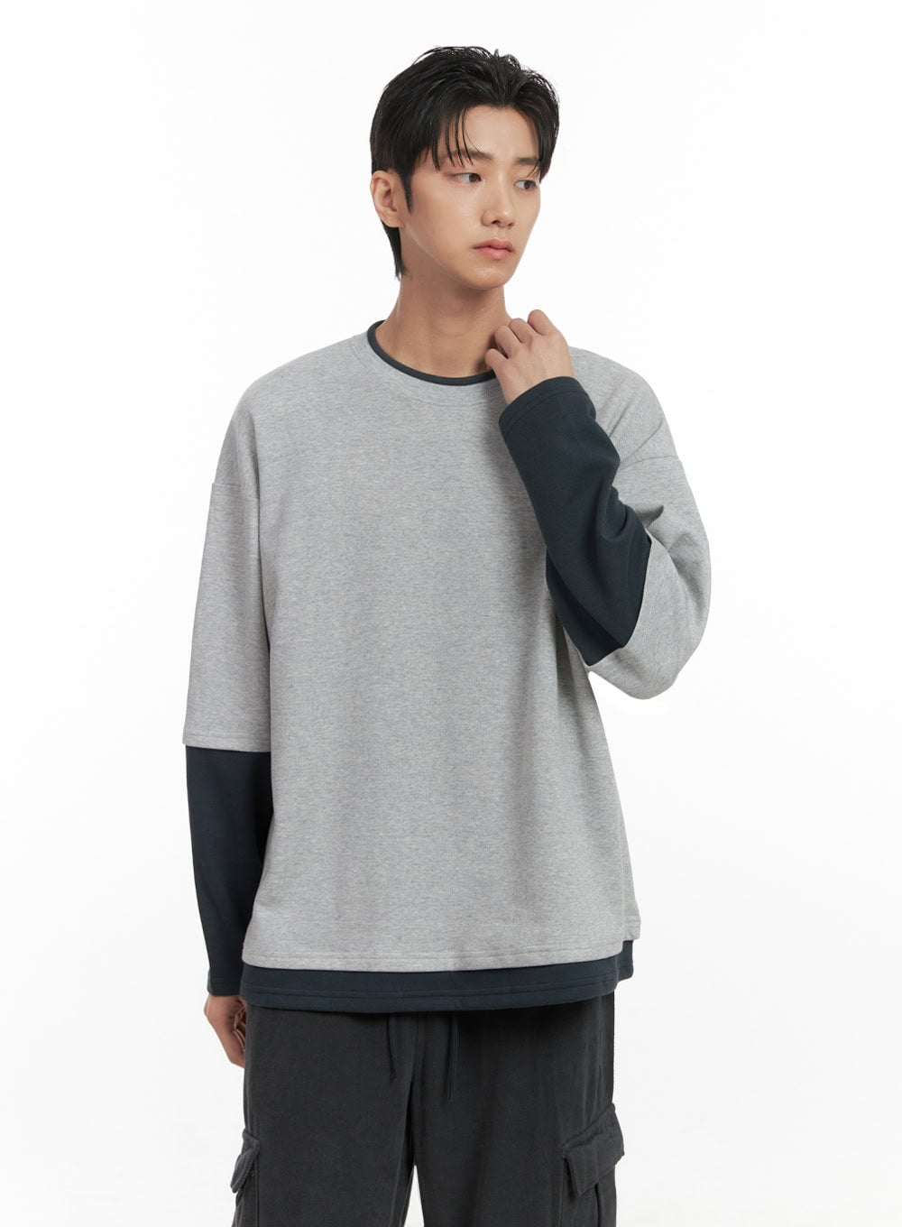 Men's Layered Long Sleeve Tee ID413