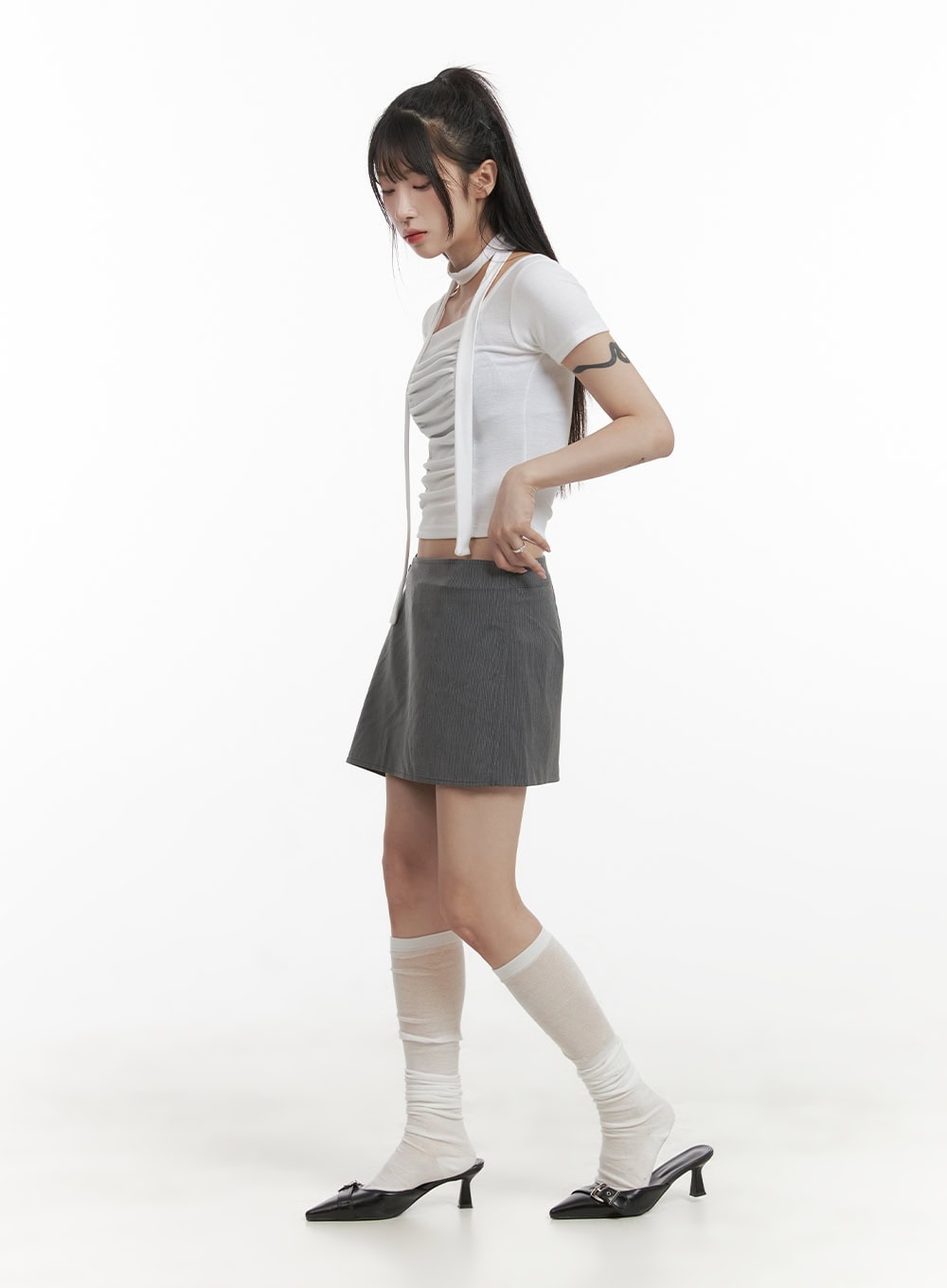 Wrap Buttoned Shorts CY407