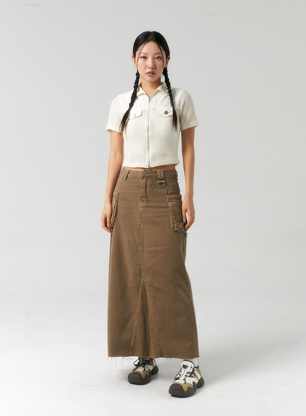 Mesh Zip-Up Top CU323