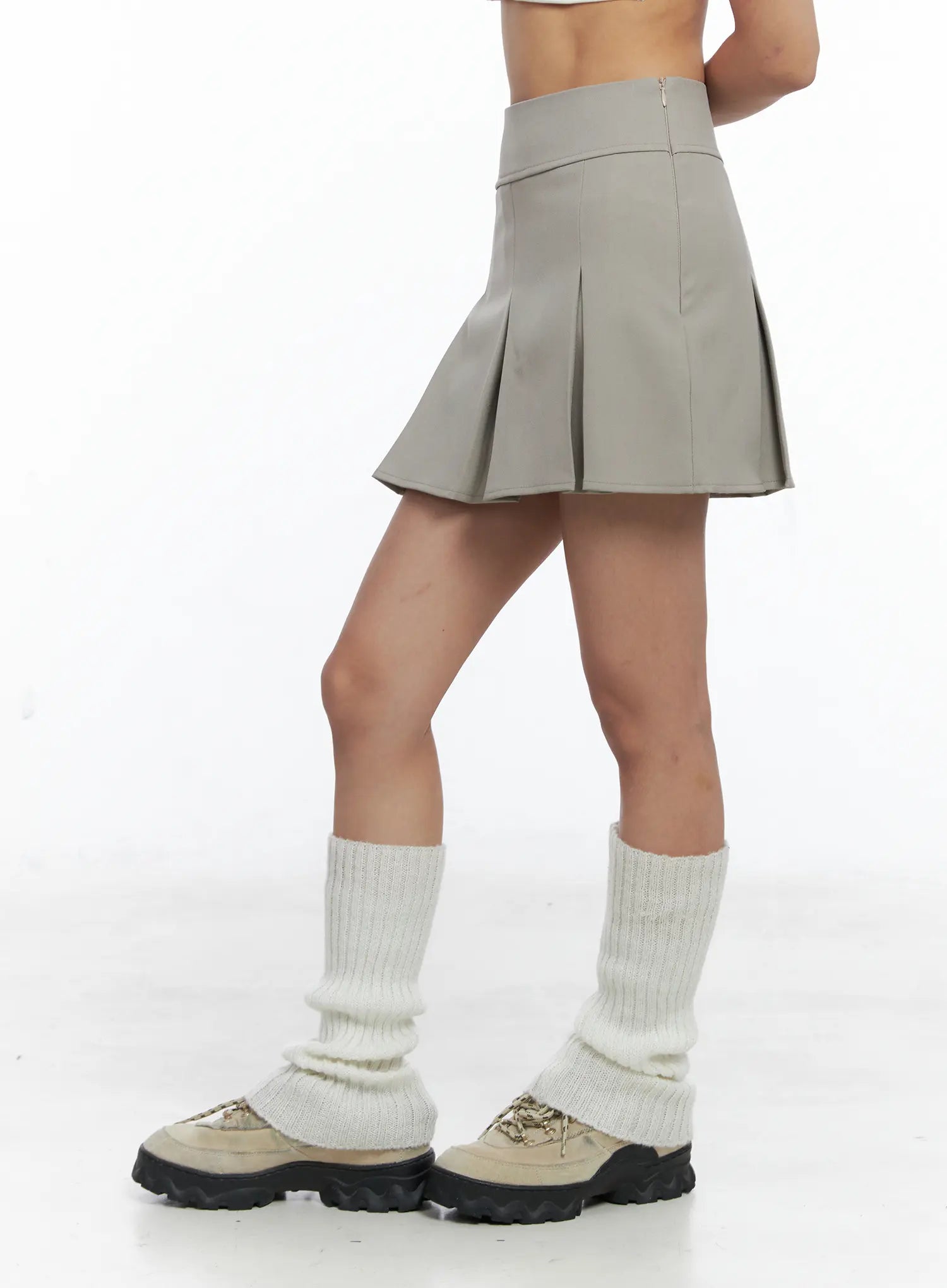 Pleated Mini A-Line Skirt CS504