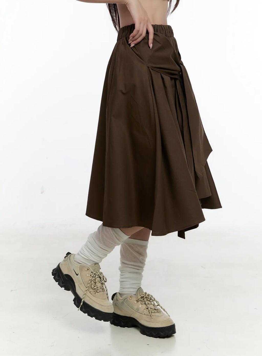 Wrap Flowy Midi Skirt CS518