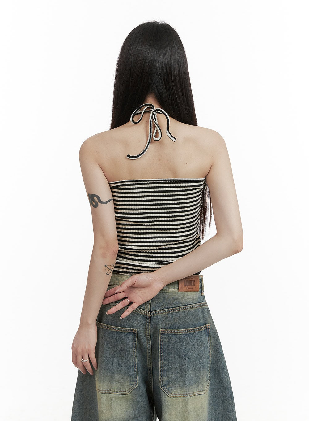 Striped Halter Top CY407