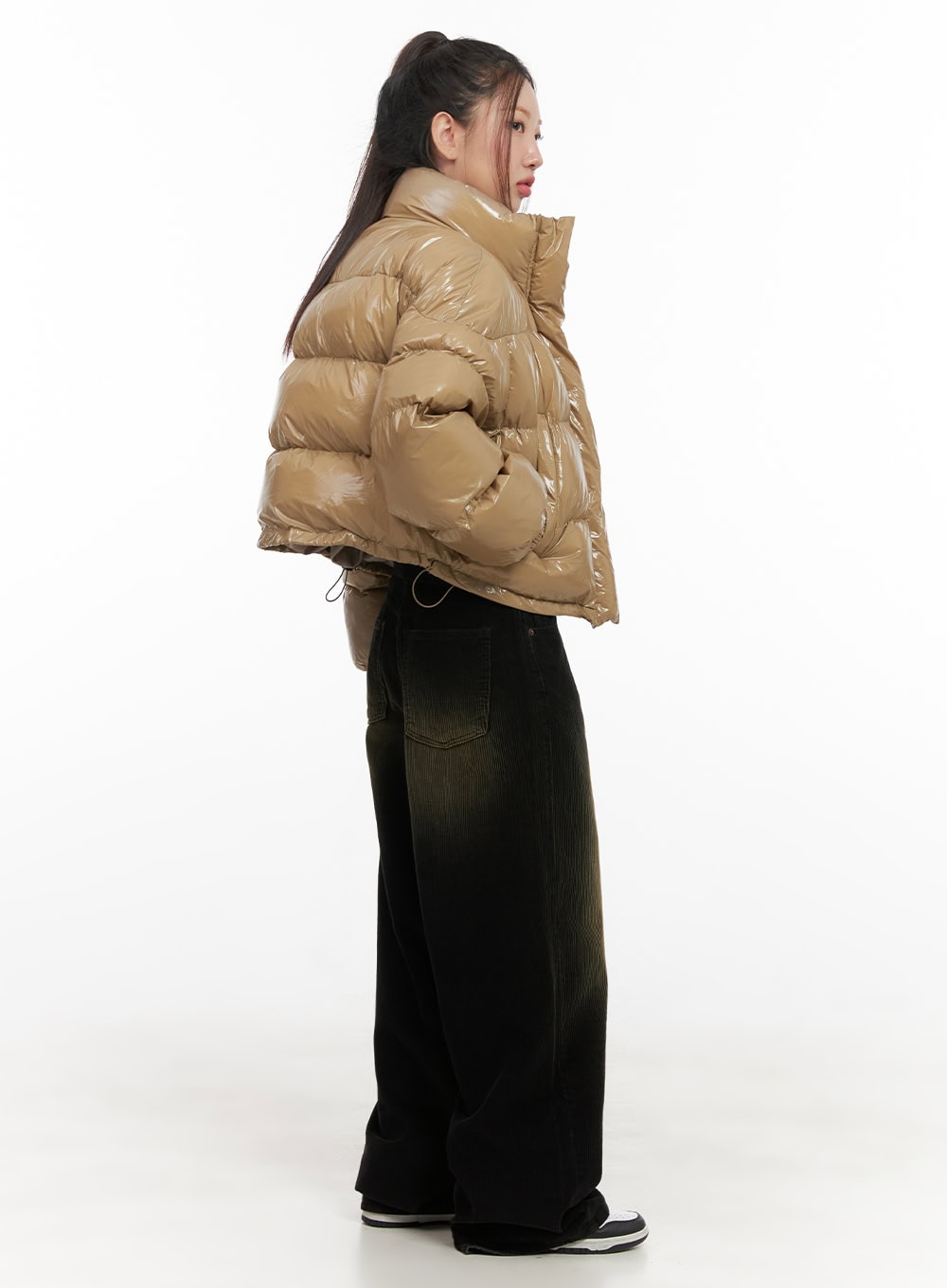 Glossy Cropped Puffer Jacket CD416