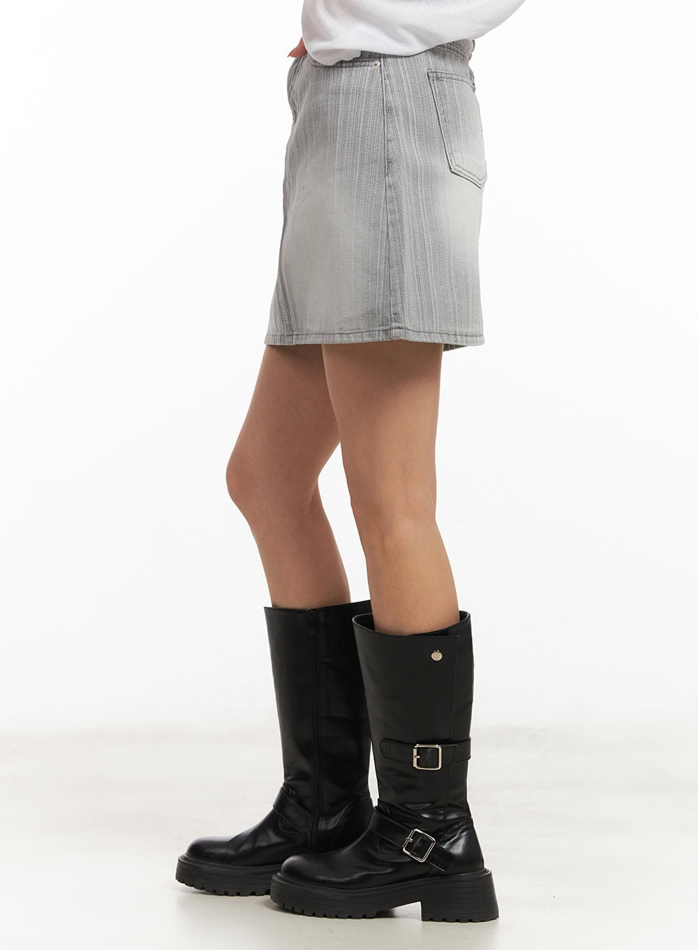 Washed Denim Mini Skirt CM503