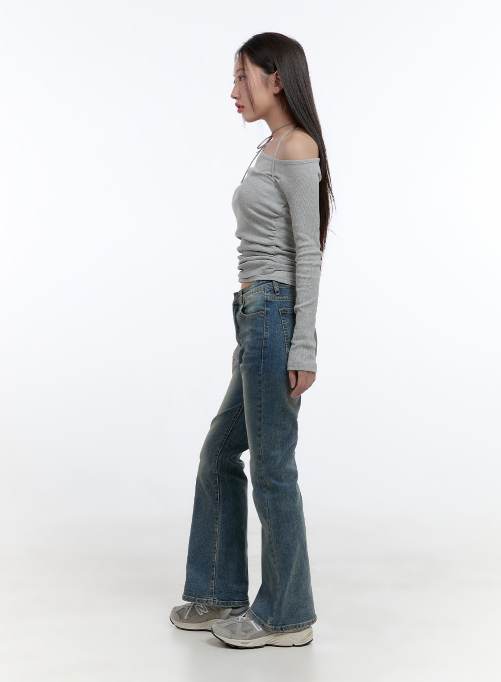 Chic Shirred One-Shoulder Top CS406