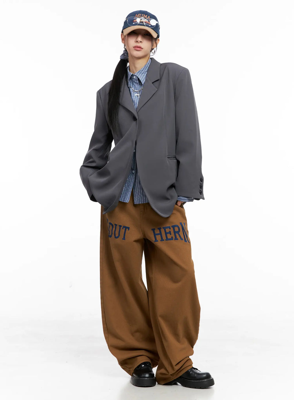 Oversized One-Button Blazer CC1109