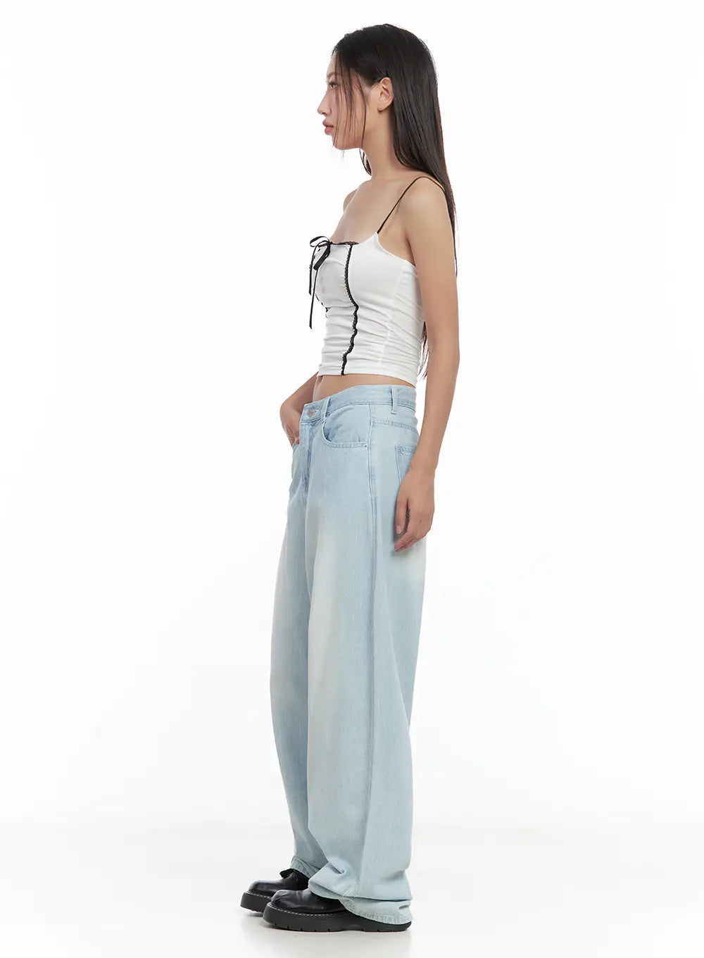 Yihyun Light-Blue Baggy Summer Denim Jeans CL508