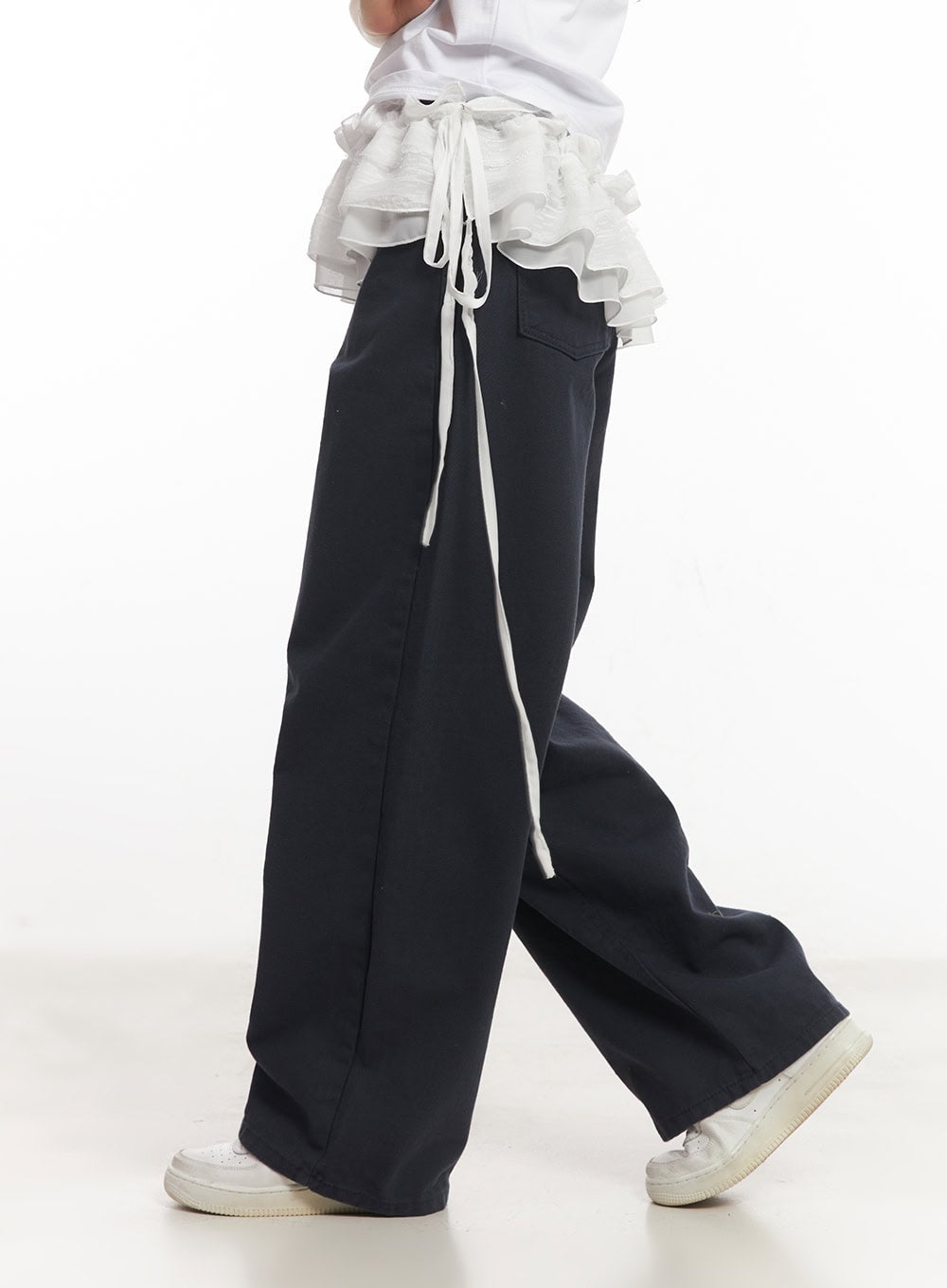 Frill Lace String Layering Mini Skirt CA503