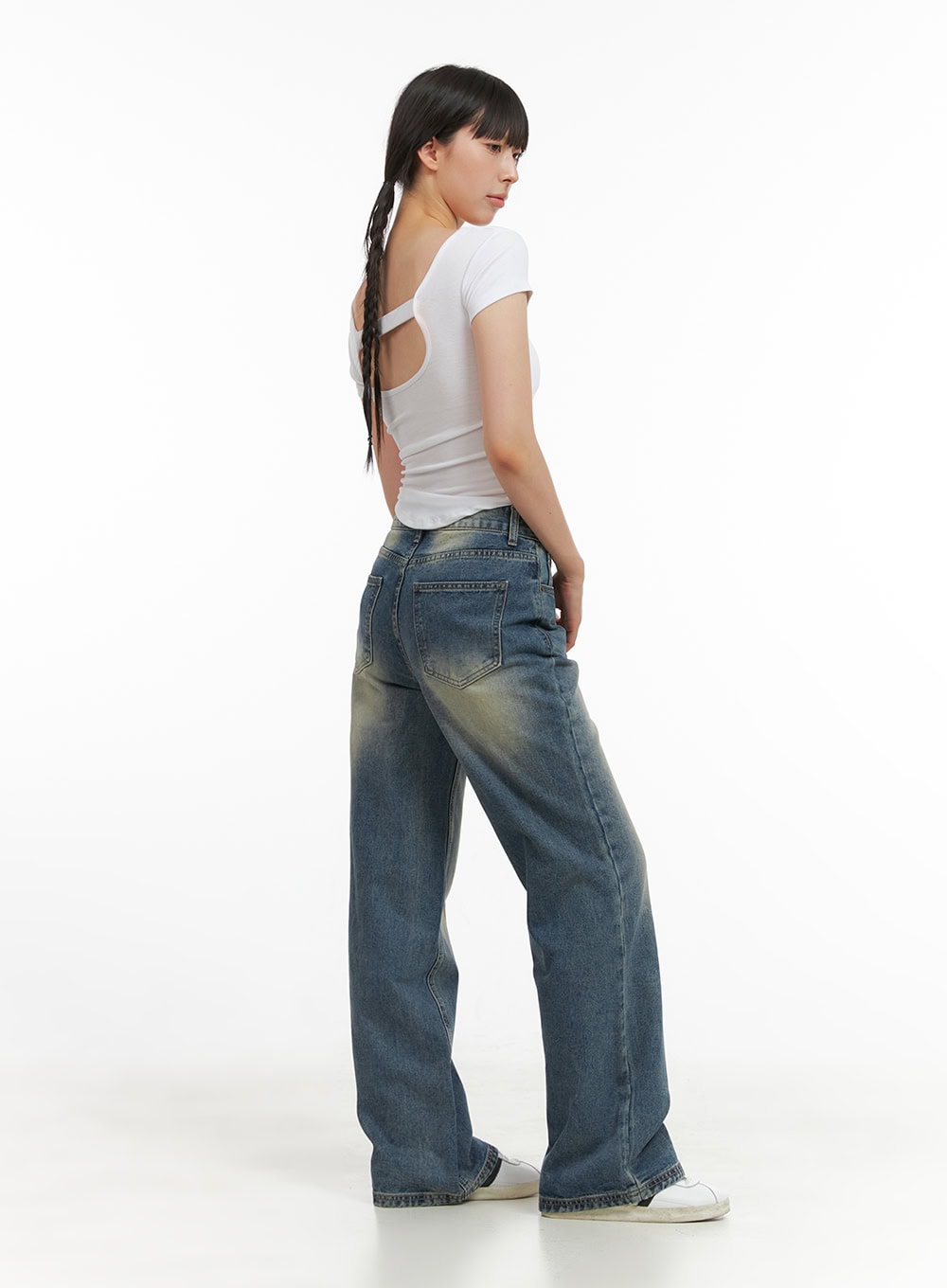 Lexi Vintage Washed Wide Fit Baggy Jeans CG420