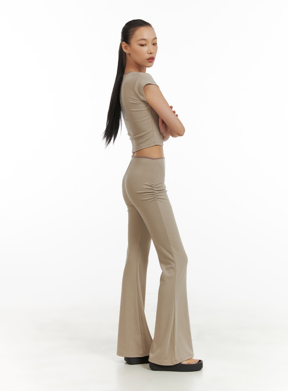 Ribbon Square Neck Crop Tee CU414