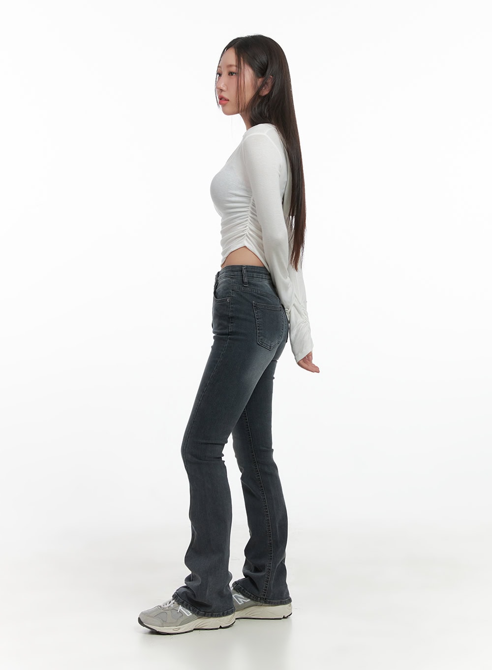 Classic Slim V-Neck Crop Top Hoodie CO402