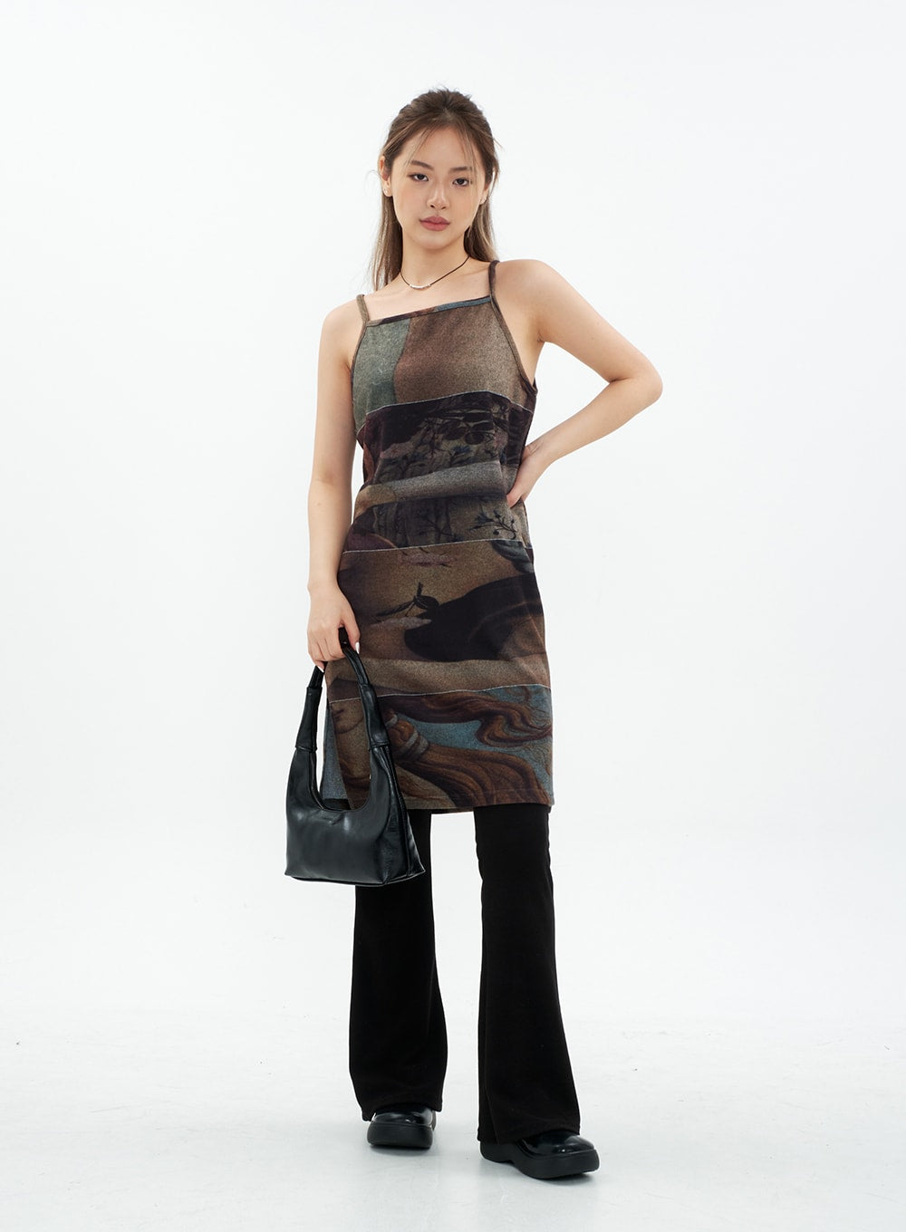 Boot-cut Shirring Banded Pants CM29