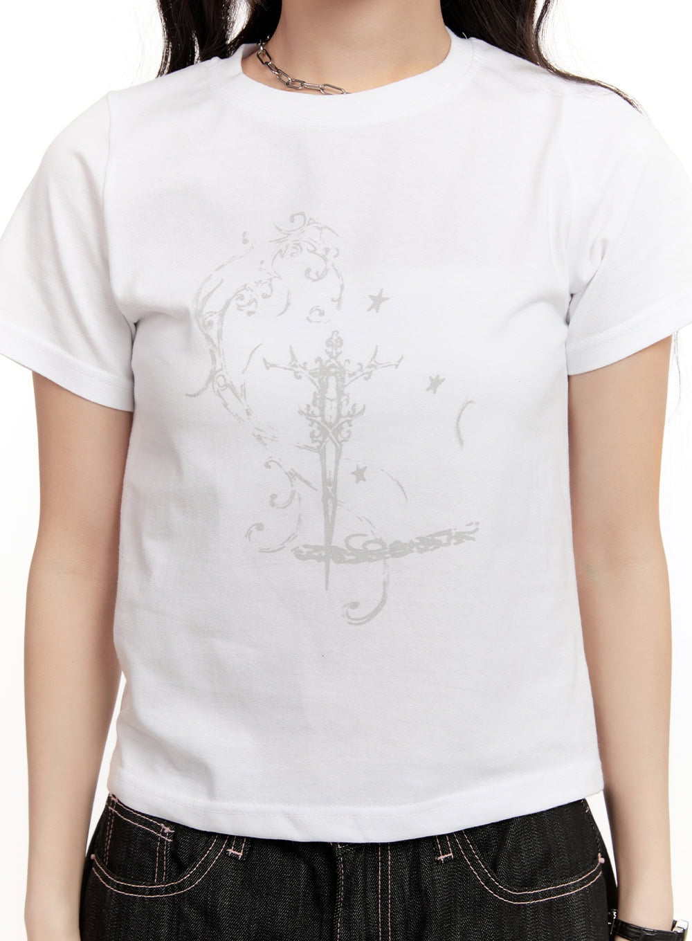 Casual Graphic Crop Tee CM510