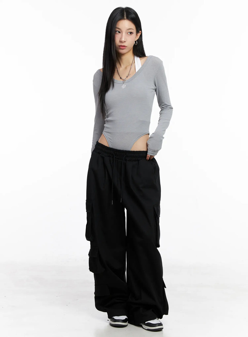 Wide Leg Cargo Pants CC1109