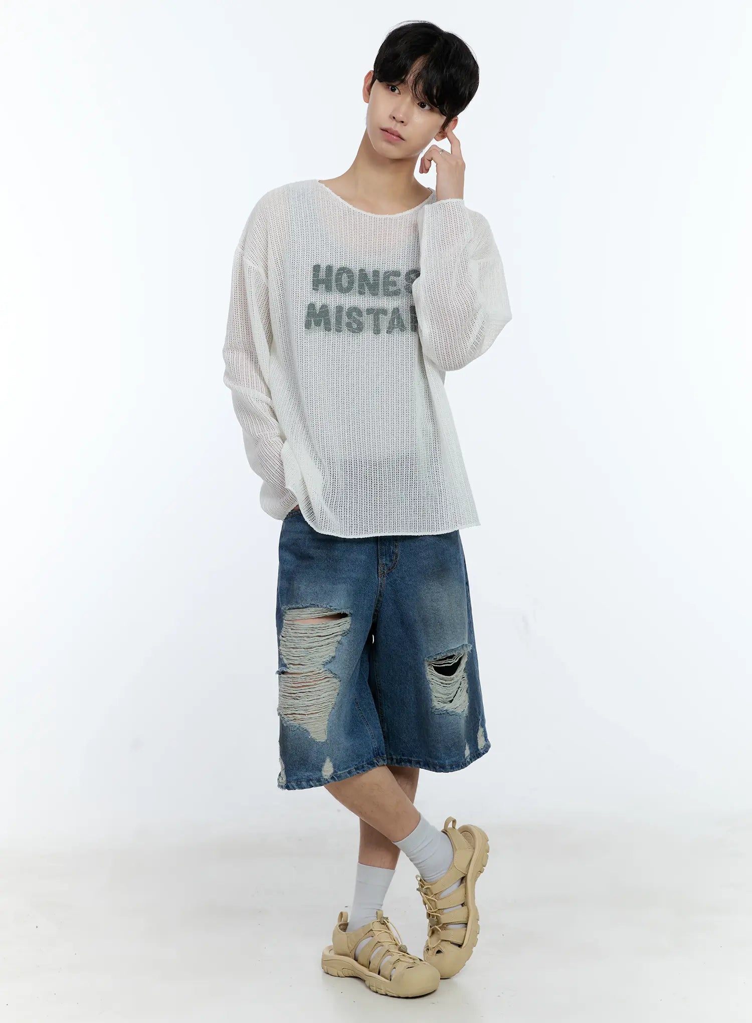 Men's Vintage Distressed Jorts IG501