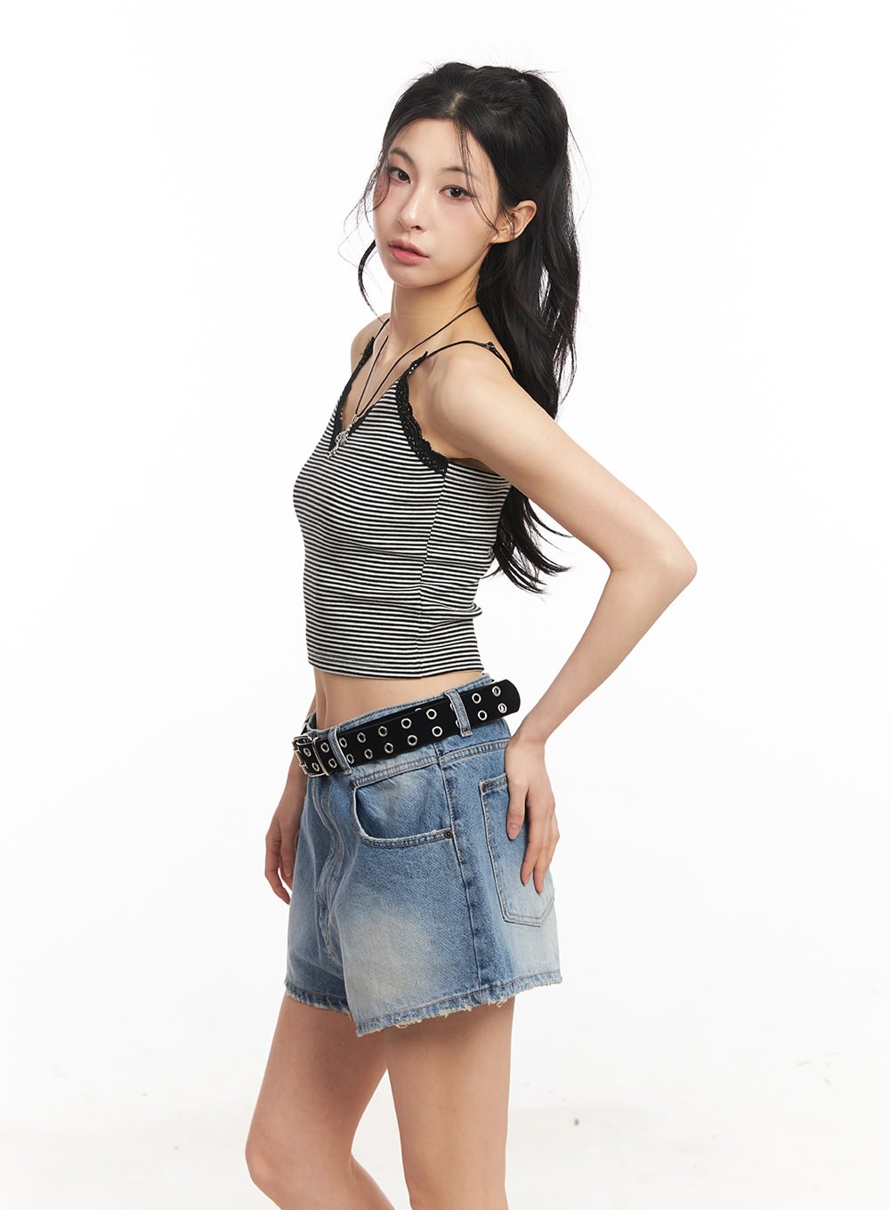 Striped Lace Baby Cami CA514