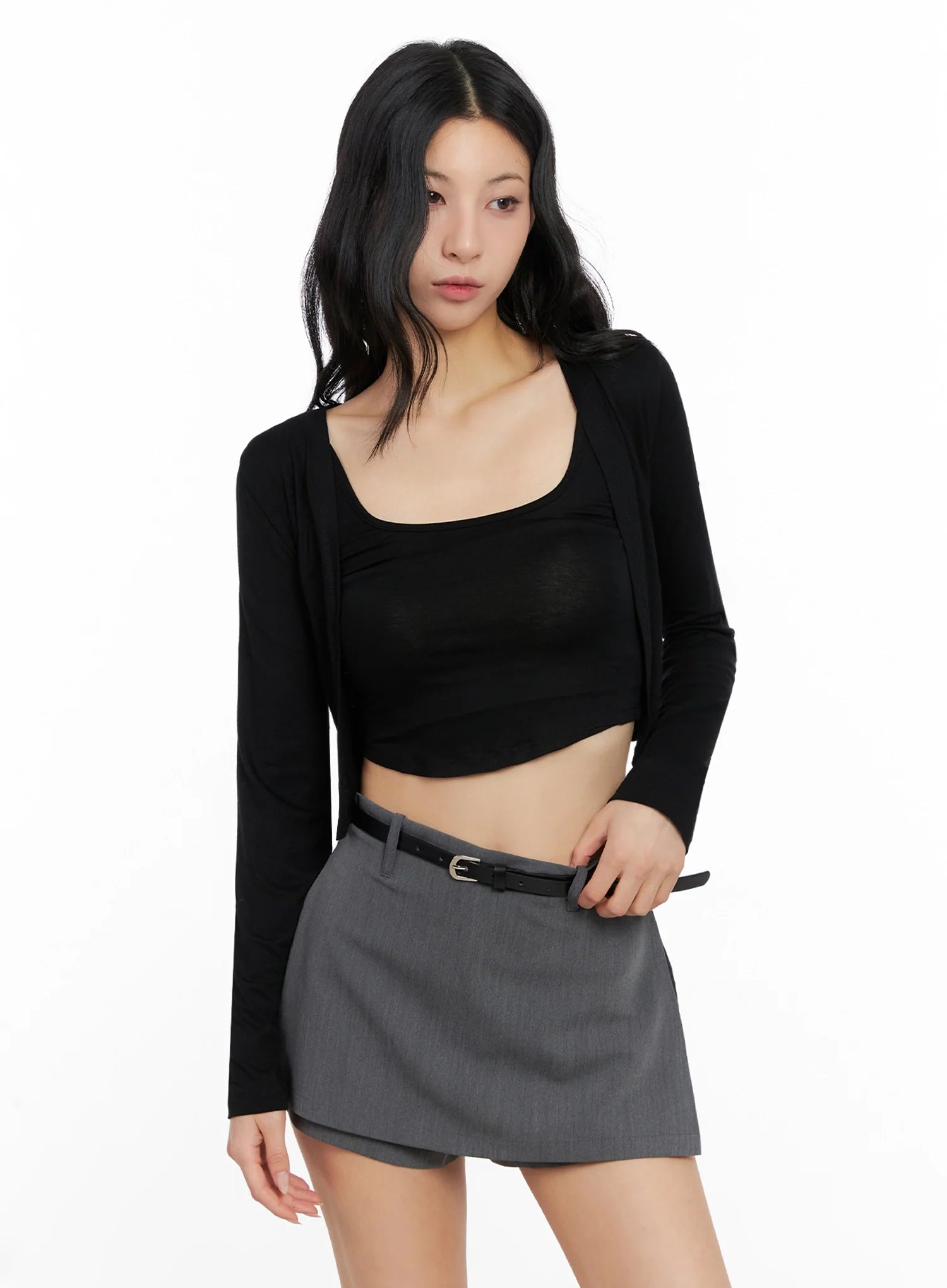 Cropped Tank & Cardigan Set IG508