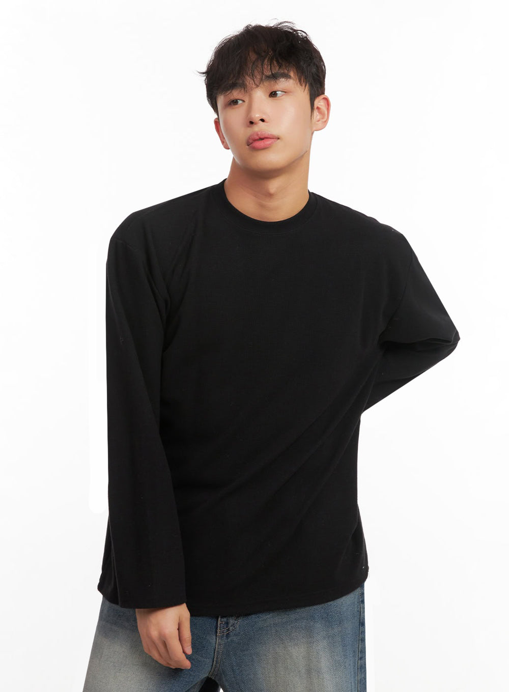 Men's Solid Long Sleeve Tee ID427