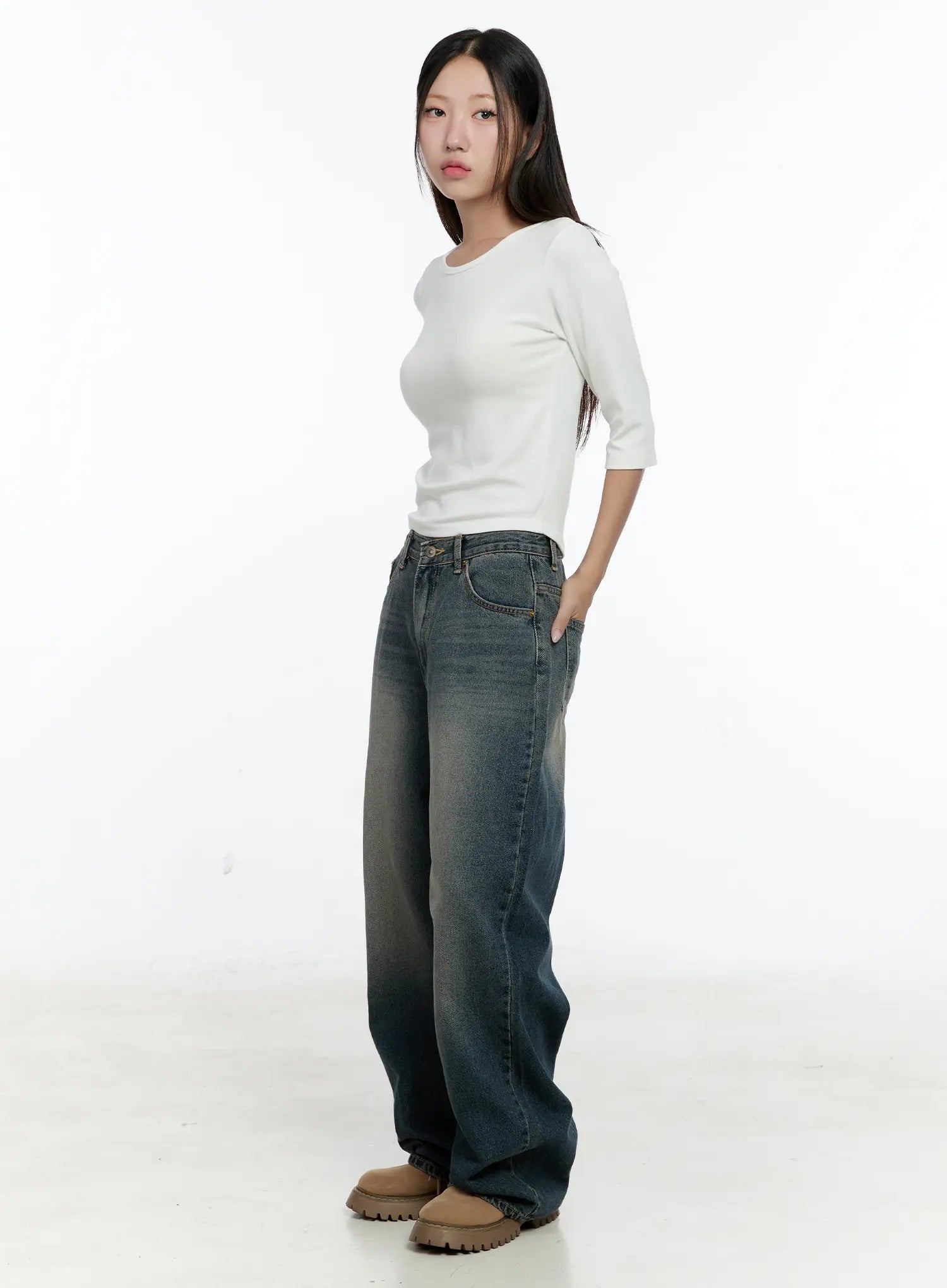 Basic 3/4 Sleeve Top CS517