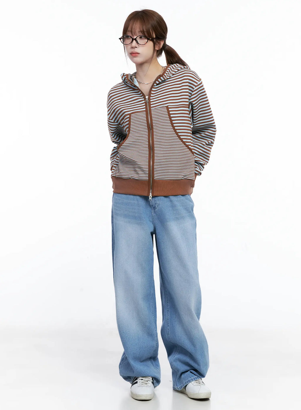 Striped Zip-Up Hoodie CG529