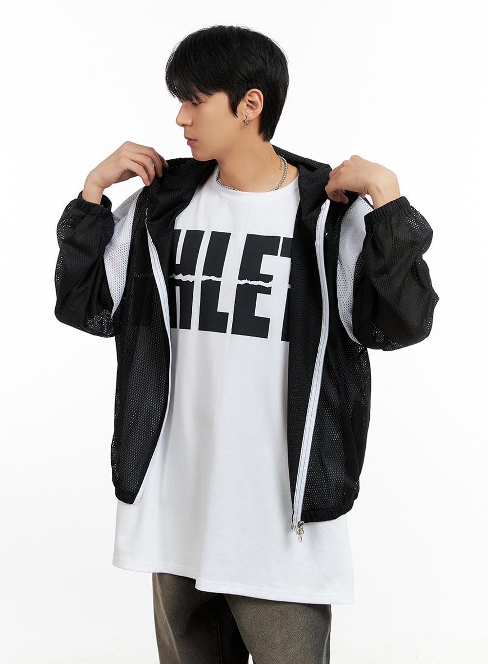 Men's Mesh Hoodie Jacket IG402