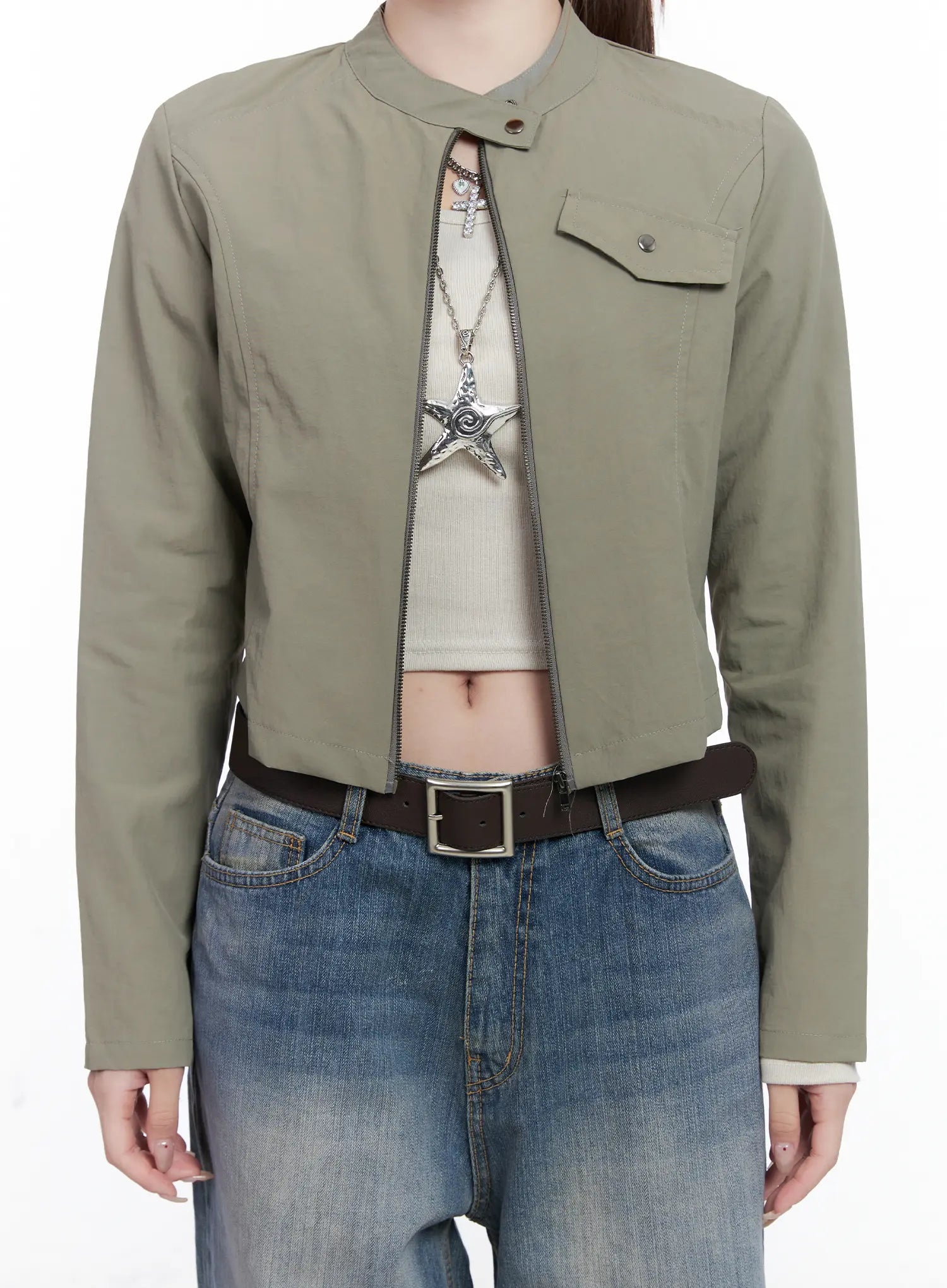 Slim Fit Biker Jacket CG529