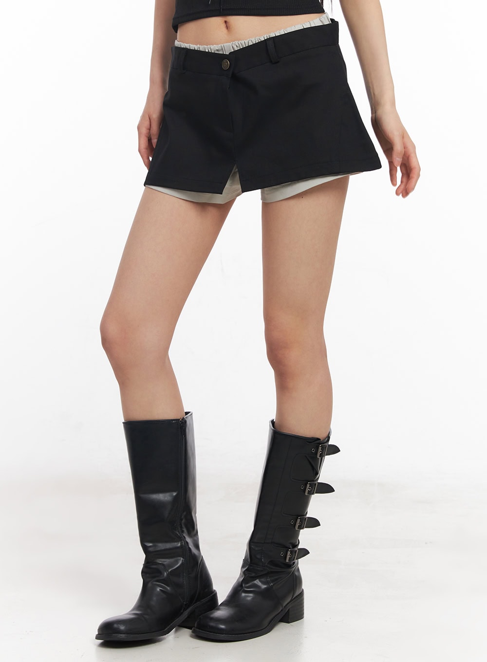 Layered Low-Rise Cotton Shorts CY528