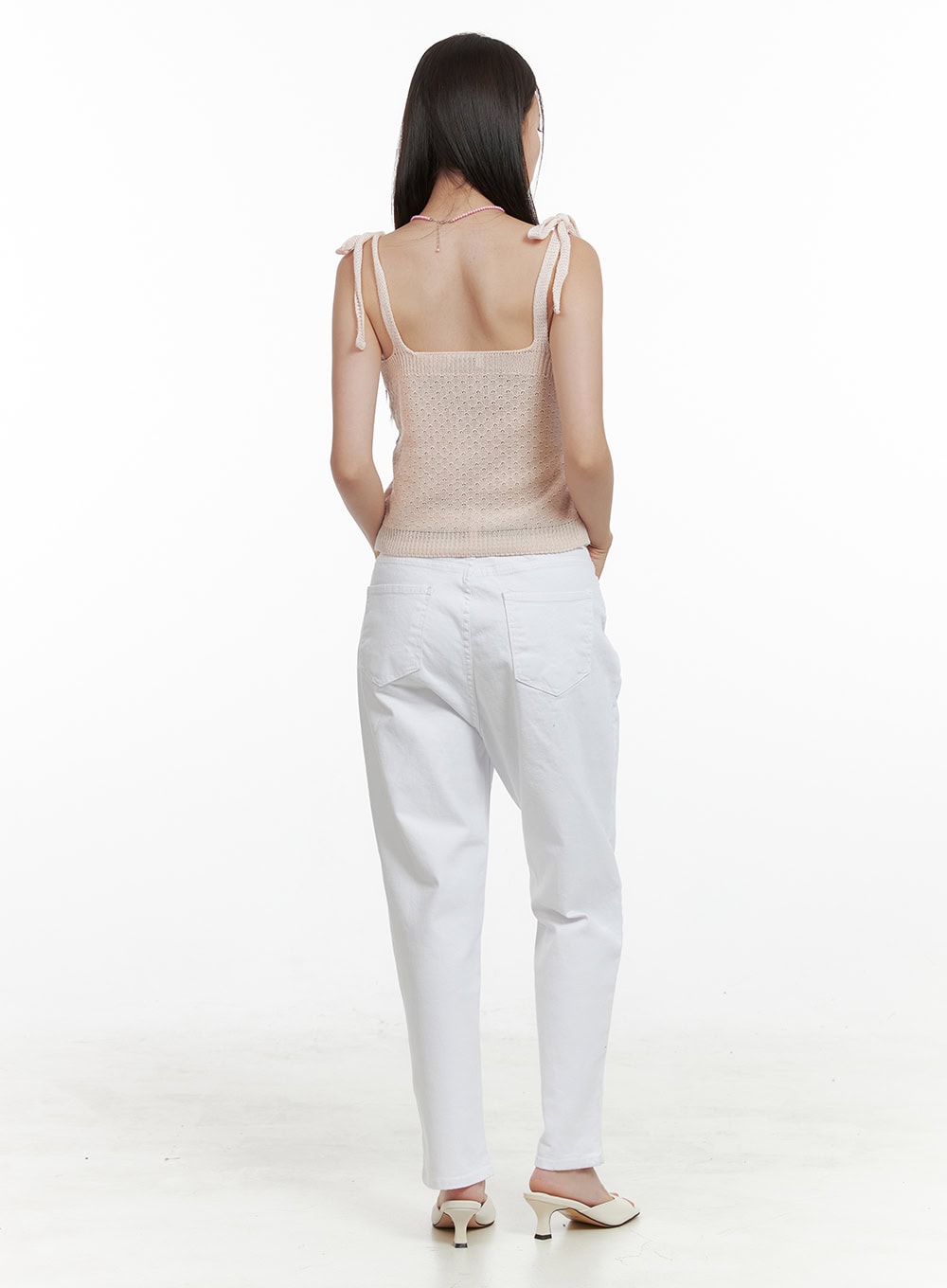 Ribbon Strap Sleeveless Knit Top OL411