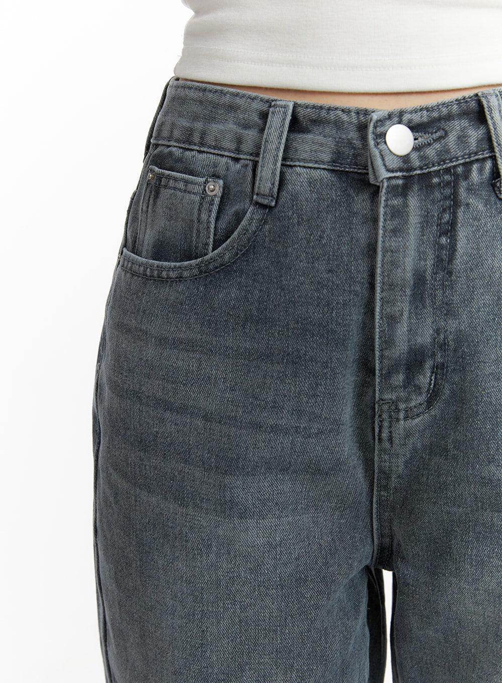 Blue Washed Straight Jeans OM408