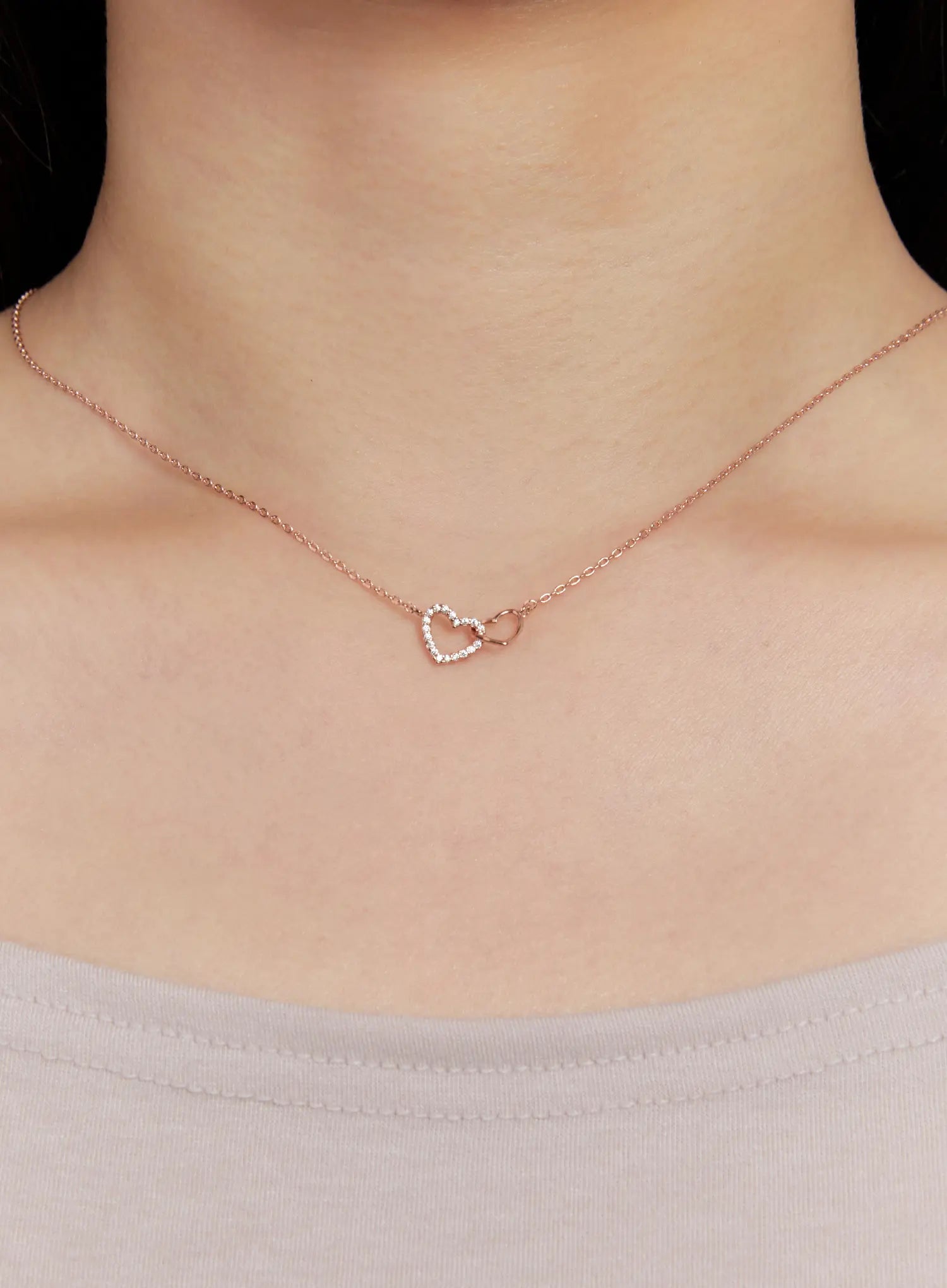 Double Heart Necklace IS517