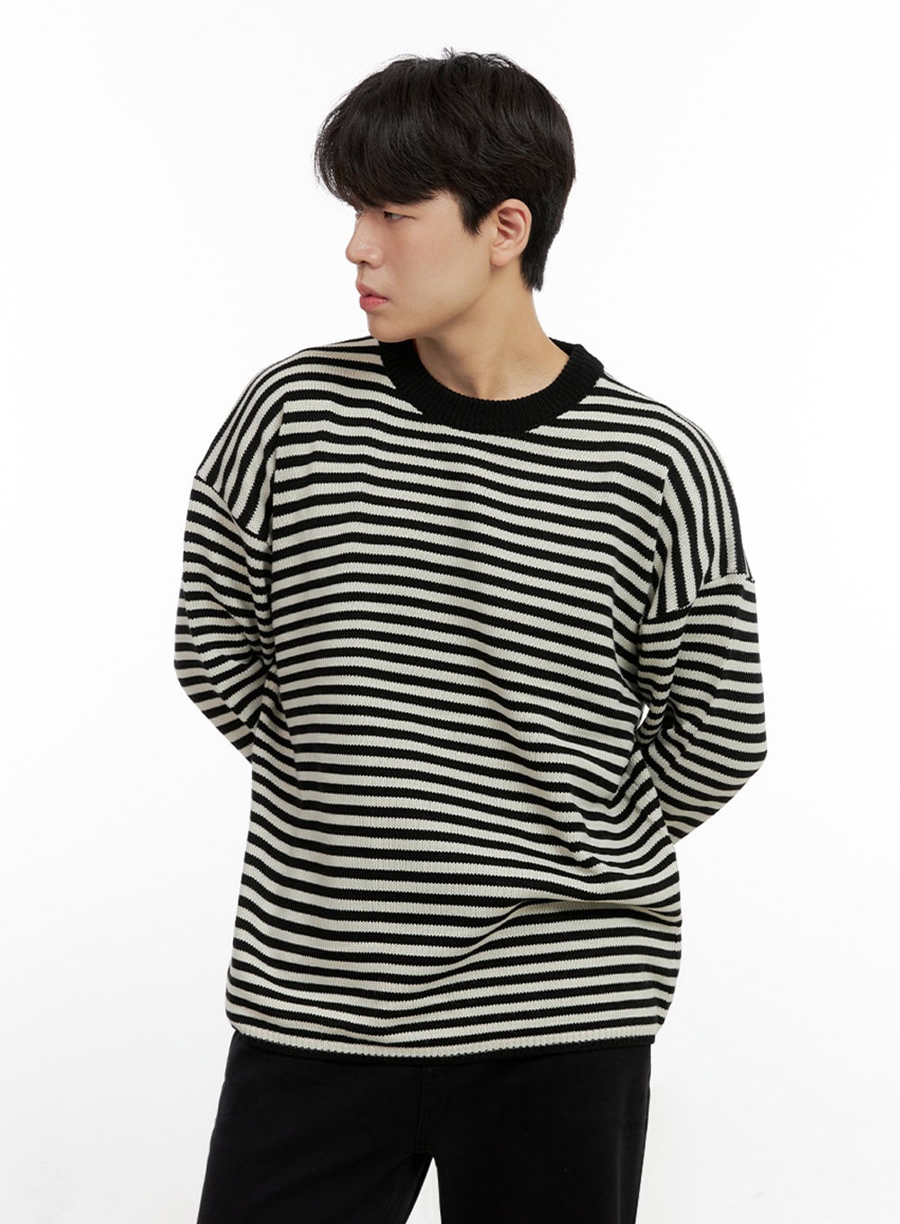 Men's Acrylic Striped Long Sleeve Top IN422