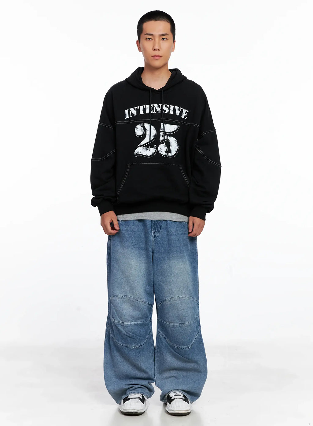 Men's Stitched Graphic Hoodie IS510