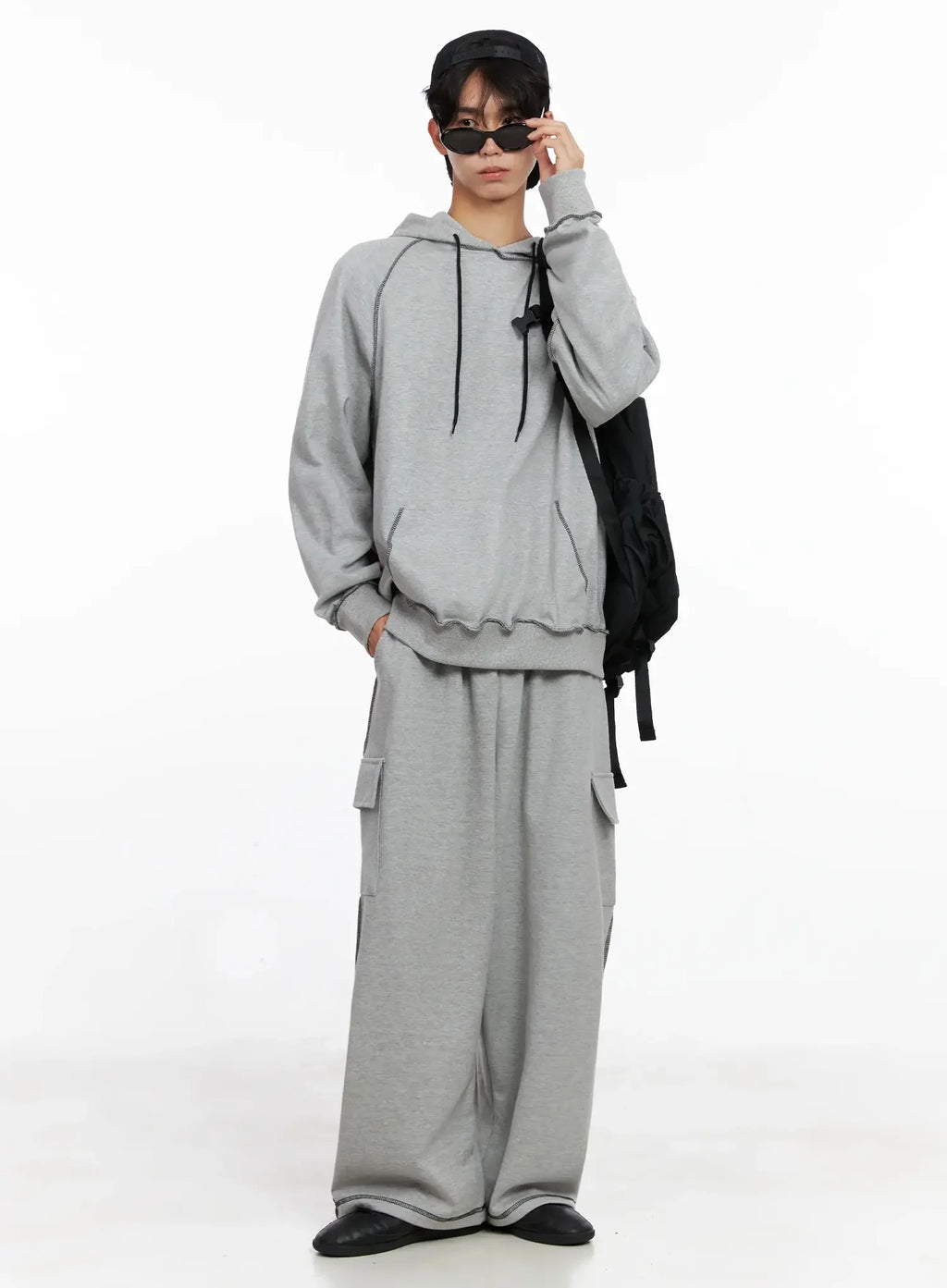 Men's Stitch Oversized Hoodie IO516