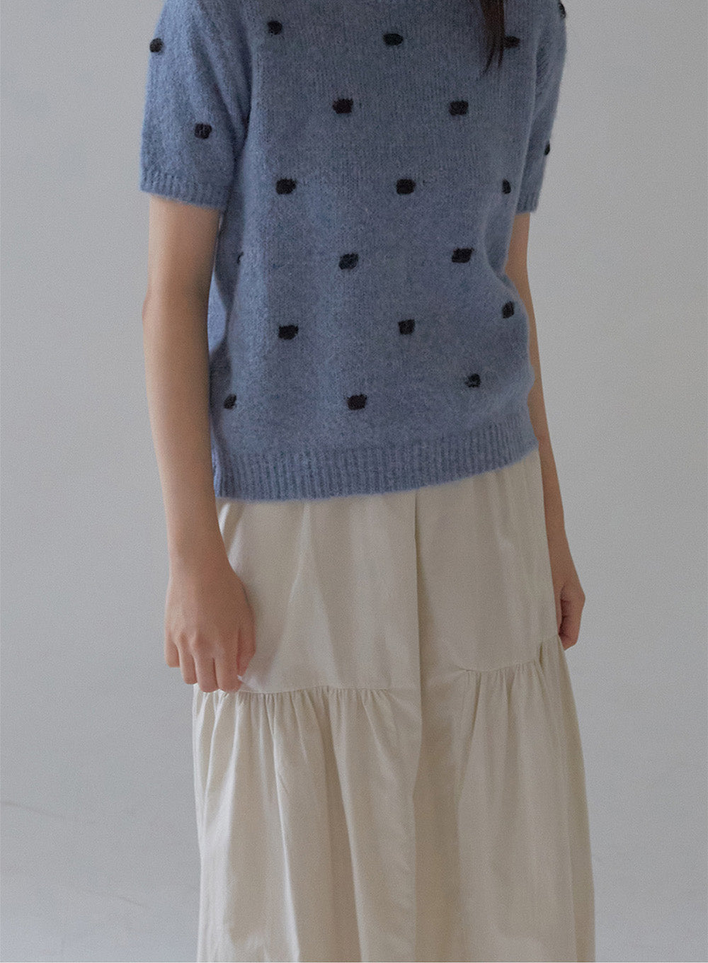 Shirring Long Band Skirt