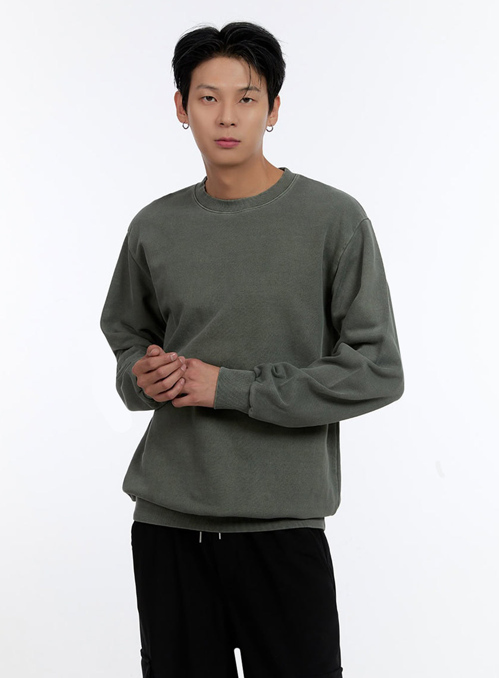 Men's Relaxed Fit Long Sleeve Sweatshirt IO428