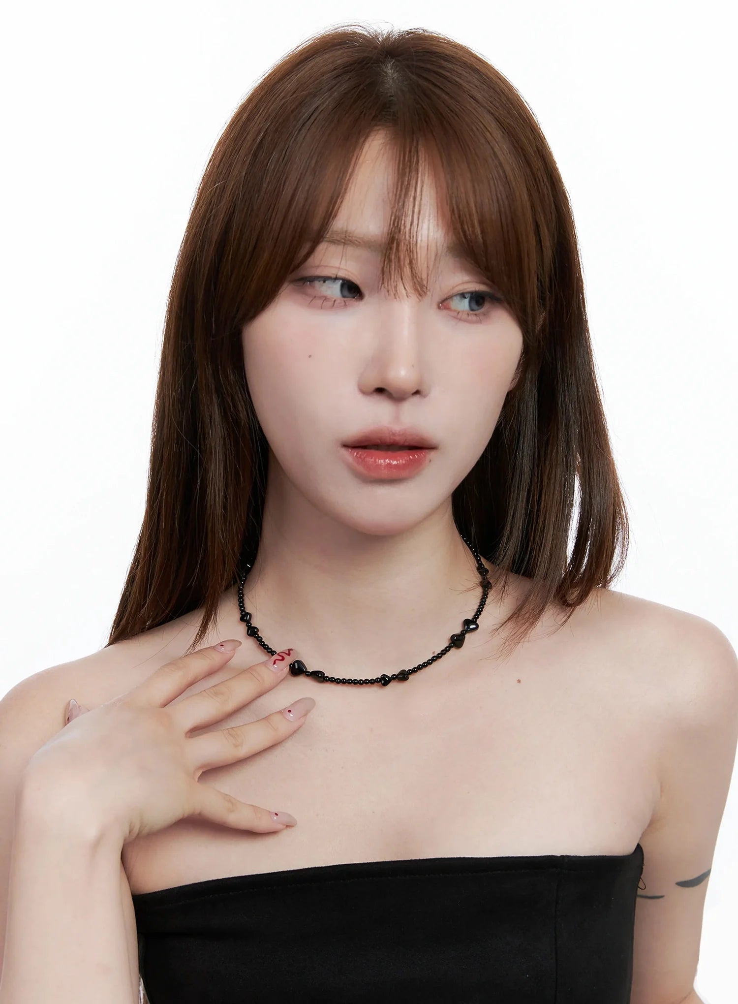 Modern Heart Bead Necklace IG528