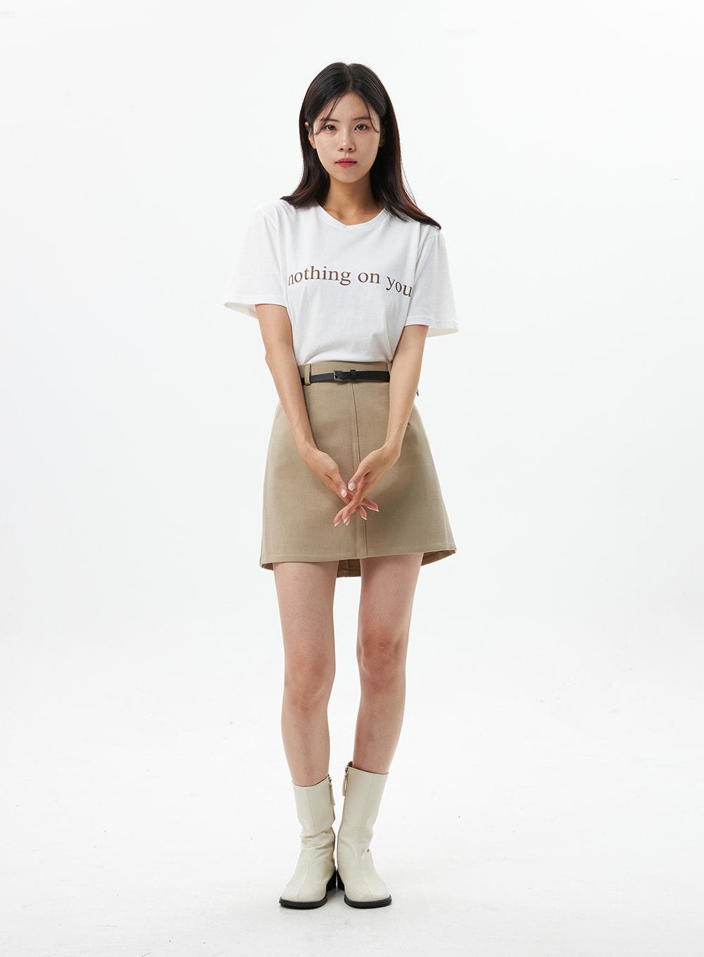 Buckle Mini Skirt OS325