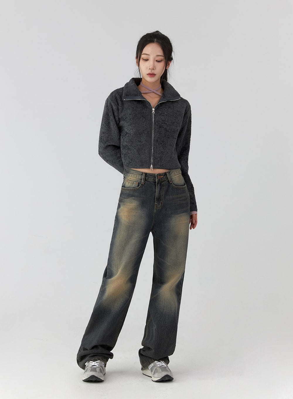 Collared Zip-Up Jacket CD322