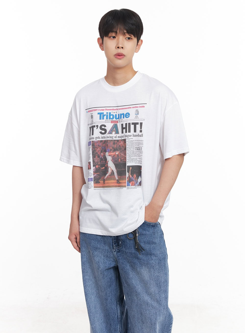 Men's Sport Graphic Oversized T-Shirt IY522