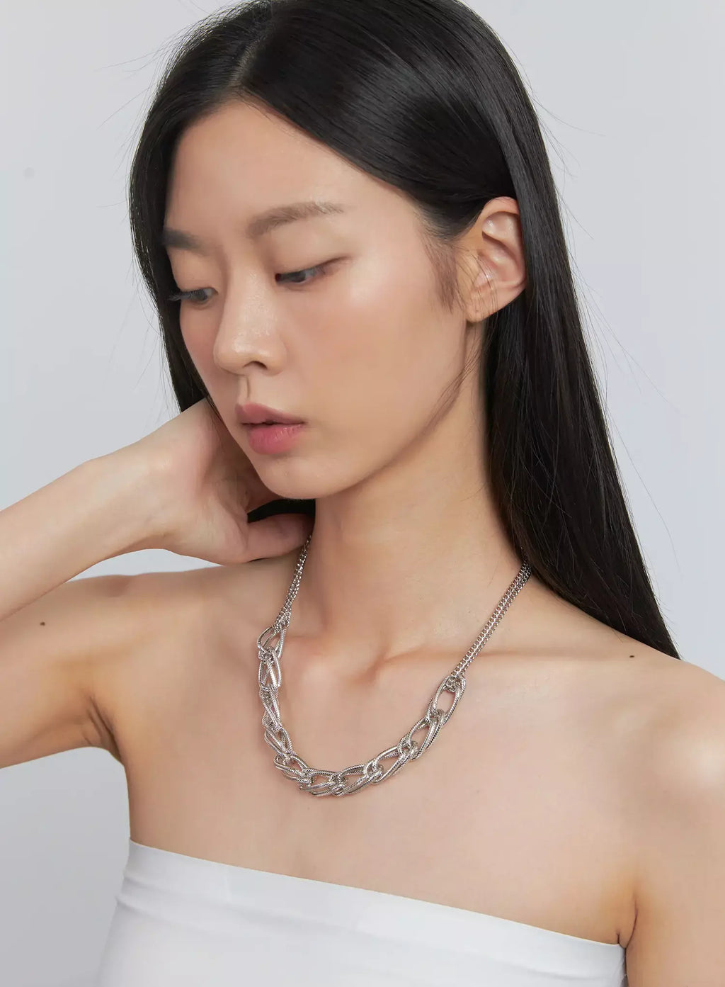 Bianca Bold Double Chain Necklace IU512