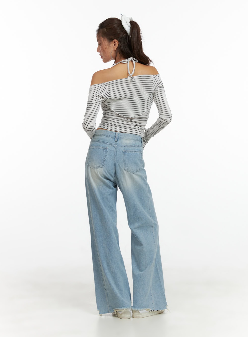 Striped Halter Top Bolero Cardigan Set CY431