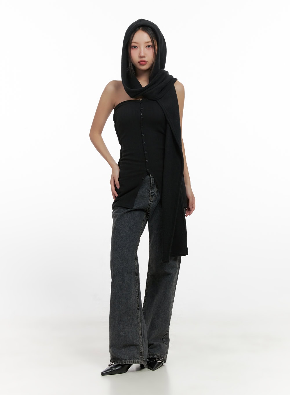 CozyHood Solid Scarf CN419